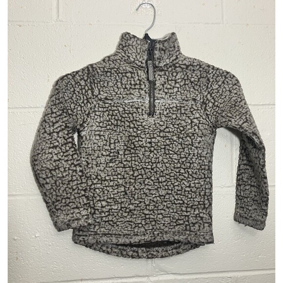 CUDDLY SHERPA Size 4 Unisex 1/4 Zip Jacket Pullover Sweatshirt Soft Brown - Picture 1 of 8